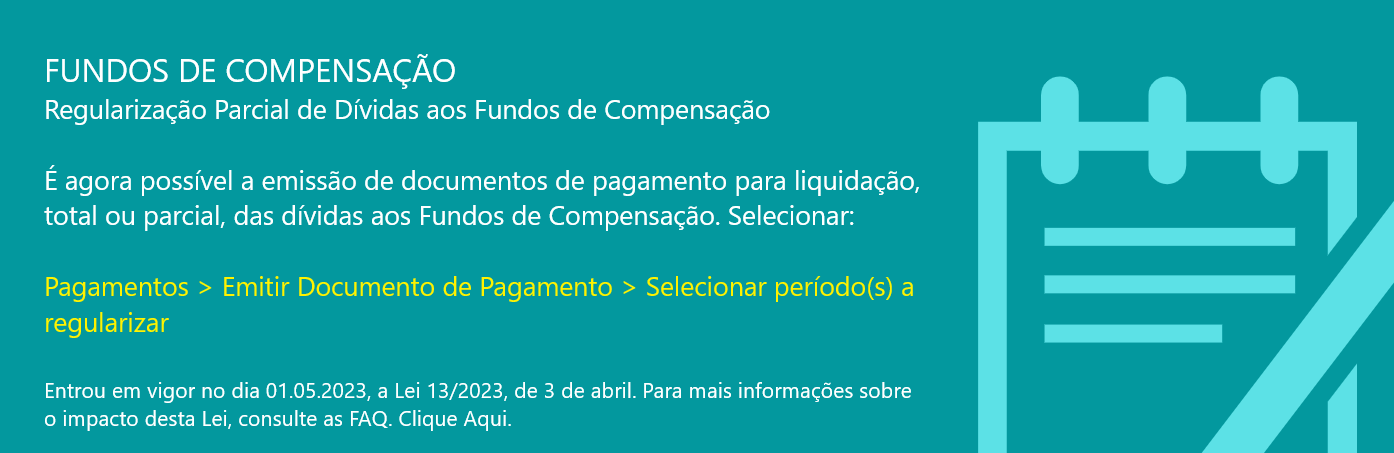 Pagamento Parcial de Dívidas aos Fundos de Compensação